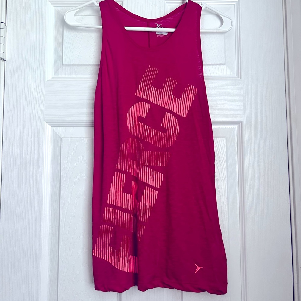 Womens Dark pink Racerback athletic tank